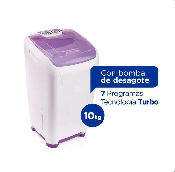 LAVARROPAS COLUMBIA SEMIAUTOMATICO LSC 10001- 10KG, CON DESAGOTE - Vista 1