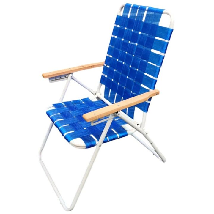 Reposera Luxury Home Lh-210 5Pos Tela Azul - Vista 1