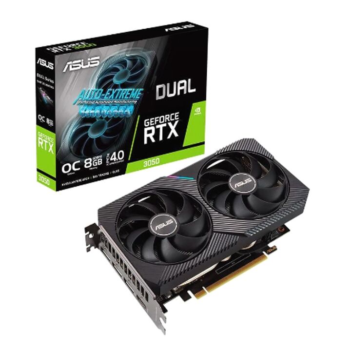 Placa de Video ASUS VGA Geforce RTX3050 DUAL - Vista principal