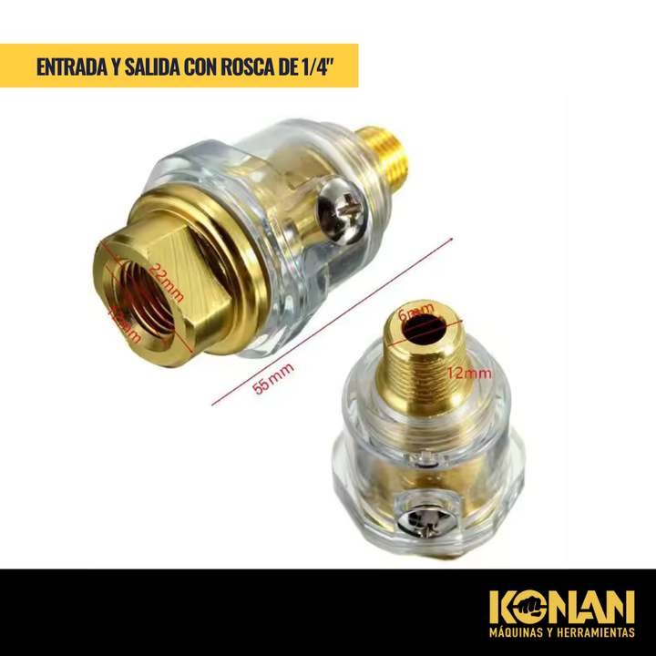 Konan Mini Lubricador Y Filtro Aire Trampa Agua P/compr. - Vista 7