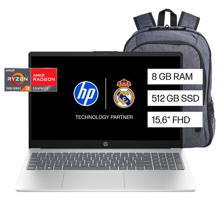 NOTEBOOK HP (15-FC0237LA) R3-7320U 8GB 512GB 15.6" FHD W11HSL (BM7K4LA#AC8)
