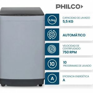 LAVARROPAS PHILCO PHCS07B SUPERIOR GRIS - 4609144 - Vista 1