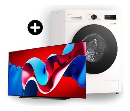 Combo Smart Tv LG Oled Evo 83 Con Lavarropas LG Steam 6,5 Kg