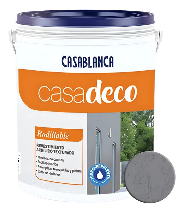 Latex Revestimiento Acrilico Texturado Rodillable Fino 20L/25Kg Color Ánfora De Plata - Vista 1