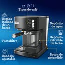 Oster PrimaLatte EM6603B Negro Cafetera Espresso De 15 Bares - Miniatura 2