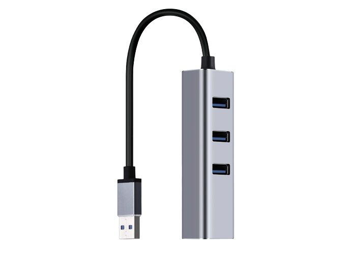Adaptador Hub Usb A Red Rj45 Ethernet 1000mbps + 3 Usb 3.0 - Vista 1