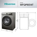Lavarropas HISENSE WFQP8014T 8kg inverter 1400rpm gris - Miniatura 9