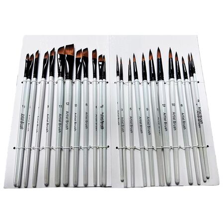 Set de 24 Pinceles de Artista Gadnic ART11 De Pintura Arte Acuarela