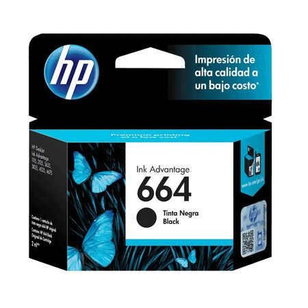 Cartucho de Tinta HP 664 F6V29AL NEGRO original 3775 4535