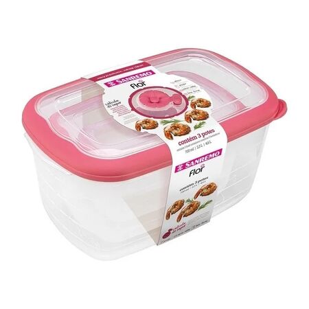 Set X 3 Rectang. 718721723 Rosa 72357C