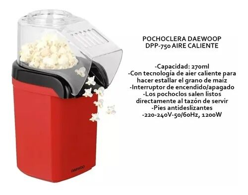 Pochoclera Fabrica De Pochoclo Daewoo 1200w Extra Veloz - Vista principal