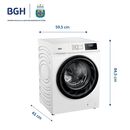 Lavasecarropas BGH BWDN10W25AR Inverter 10kg/6kg 1400RPM Blanco - Miniatura 3