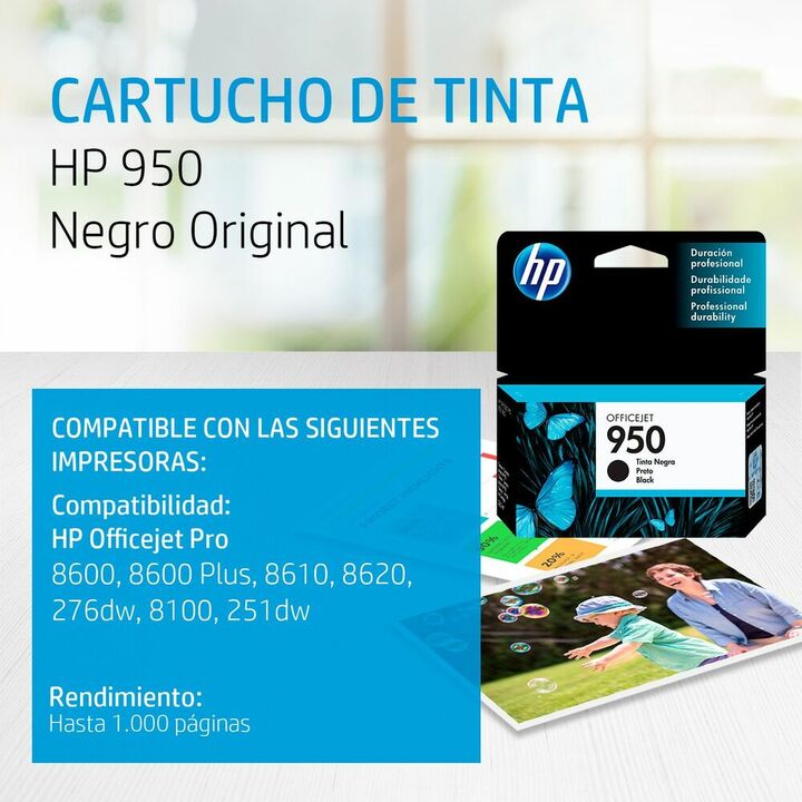 Cartucho Original De Tinta Hp 950 Negro Tienda Oficial Hp - Vista 2