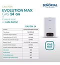 Calefon a gas SEORIAL EVOLUTION MAX 14 lts sin llama piloto GAS NATURAL - Miniatura 5