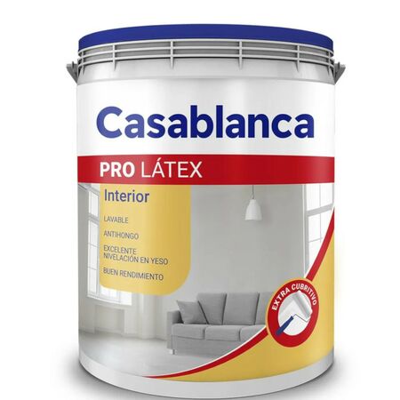 Pintura de Latex Casablanca Pro Interior x20 Lts Color Blanco con acabado Mate
