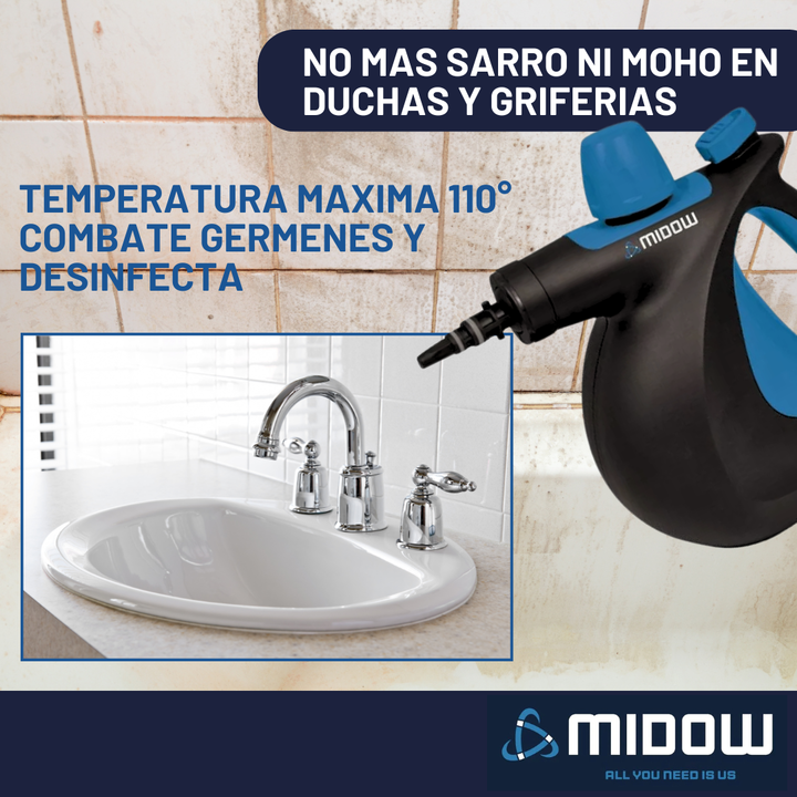 Limpiadora A Vapor 1050w 3 Bar Midow Mas Accesorios M1/0002 - Vista 6