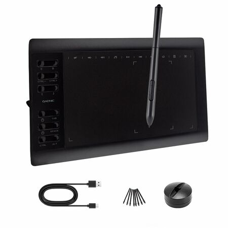 Tableta Gráfica Gadnic TBG123 10 x 6 Con 8192 Niveles De Presión Y 22 Accesos Directos