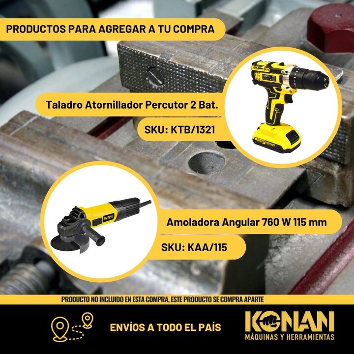 Morsa Plana En Cruz 100 Mm 4 Base Desplazable KCM/4 Konan - Vista 10