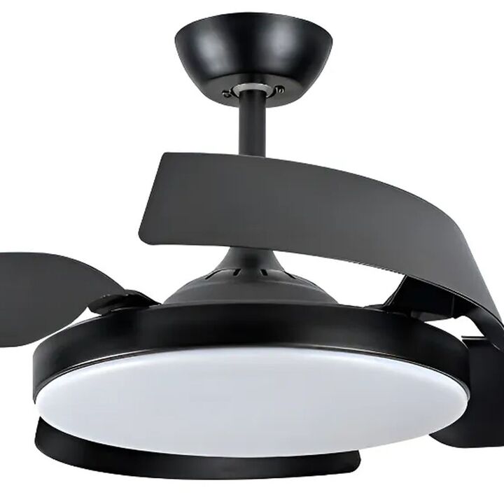 Ventilador De Techo Protalia Rectractil Negro - Vista 3