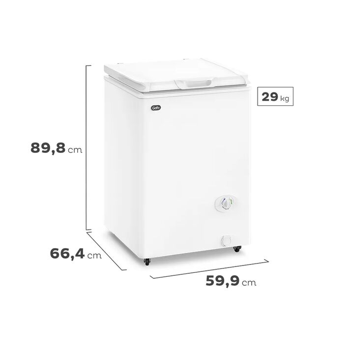 Freezer GAFA FGHI100B-S inverter blanco 117lts - Vista 5