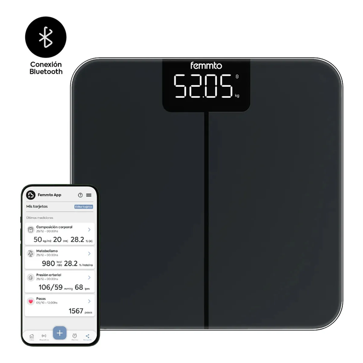 Balanza digital de baño Bluetooth Femmto - Vista 1