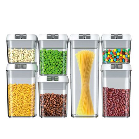 Set De 7 Contenedores Para Cocina Gadnic Con Tapa Hermética