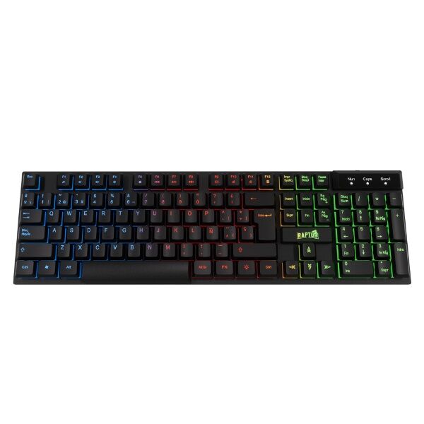 Teclado Raptor Fireclaw M1 Membrana Rainbow 7 colores - Vista principal