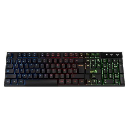 Teclado Raptor Fireclaw M1 Membrana Rainbow 7 colores