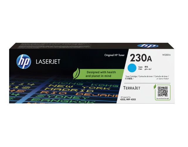 Toner HP 230A Cyan Original LaserJet Toner Cartridge - Vista 1