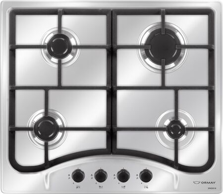 Anafe a gas ORMAY SPAZIO IX 4 hornallas acero inox rejillas fundicion
