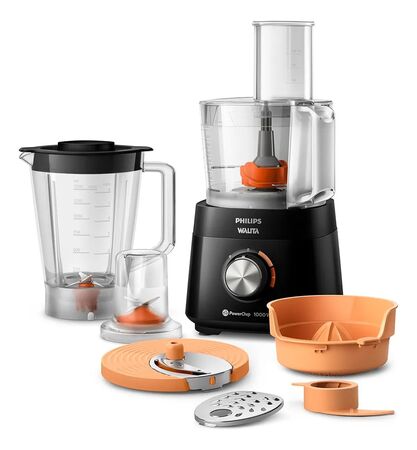 Procesadora De Alimentos Philips Hr7304/90 1000w 1.5l 6 Acces Negro