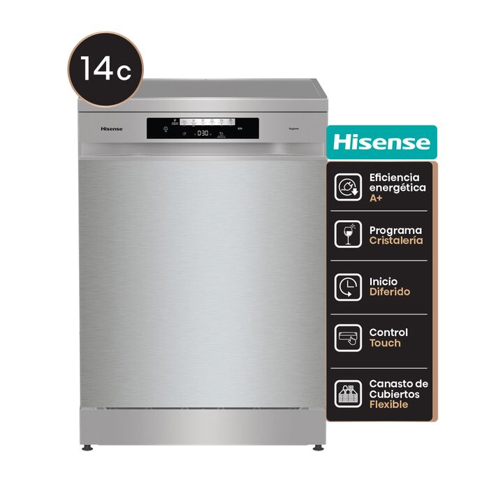 Lavavajillas Hisense HS642D90X 14 Cubiertos Inox - Vista principal