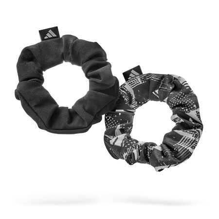 Set de Scrunchies x2 Blanco y Negro Adidas Fitness