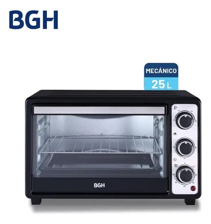 Horno Eléctrico Bgh 25 Litros Duo Bhe25m23n Color Negro