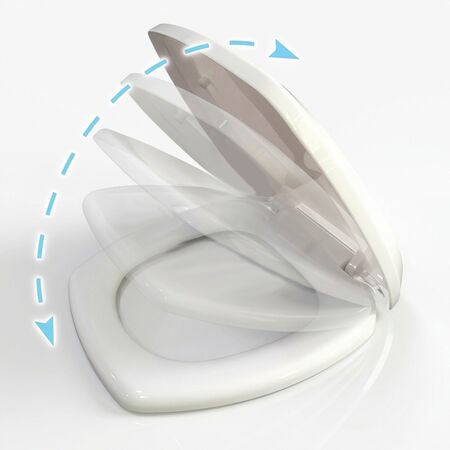 Tapa de Inodoro Rieti By Gadnic Asiento Soft Close Antigolpes Universal