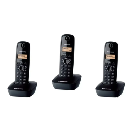 Teléfono Panasonic Kx-tg1611 Inalámbrico Trio Internos - Negro