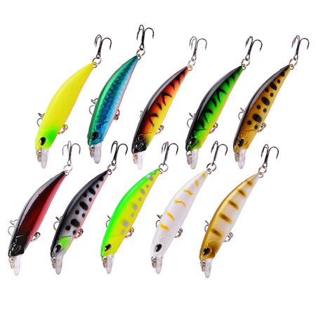 10 Señuelos de Pesca Linnhue Cebo Artifical de Pez