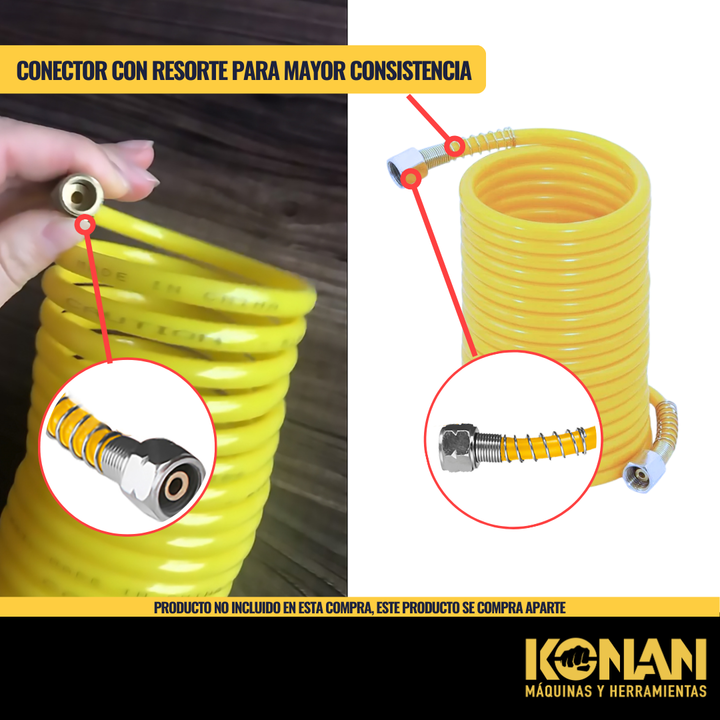 Konan Manguera Espiralada Para Compresor 1/4'' Mt Kme/7.5 - Vista 8