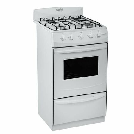 Cocina Escorial Candor S2 Gas NATURAL 4 Hornallas Blanca