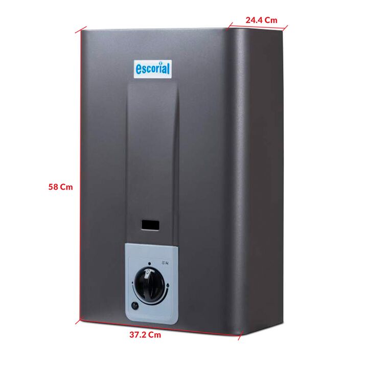 Calefon Escorial Ce-14l 14 Litros Gn Grafito Gas Natural - Vista 6