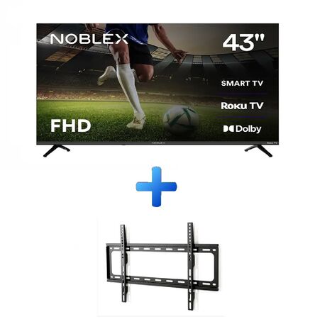 Combo Smart Tv Roku Tv Noblex Fhd 43 Db43x3110 + Soporte LCD Wall Mount 26" a 63" De Regalo