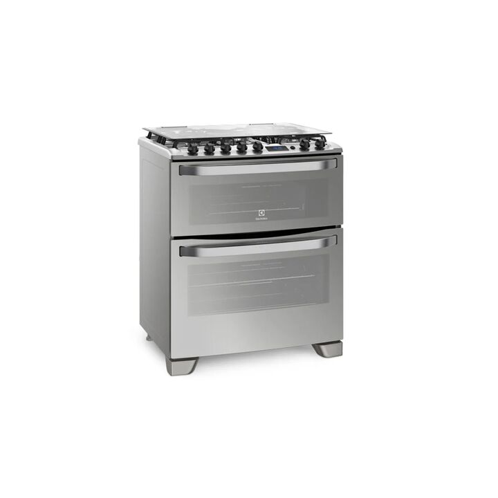 Cocina ELECTROLUX 76DXR 76cm doble horno multigas acero inox - Vista 3