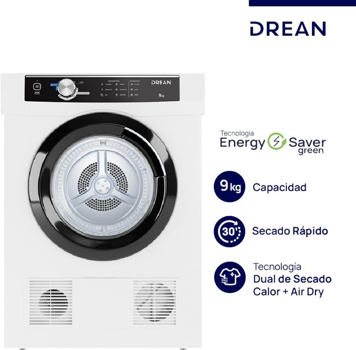 Secarropas Drean Calor Sed090Vbcl 9Kg Blanco - Vista principal