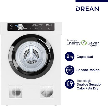 Secarropas Drean Calor Sed090Vbcl 9Kg Blanco