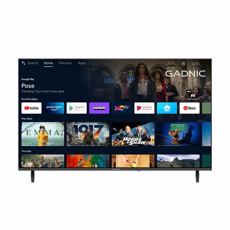 Smart TV Gadnic 43” Full HD Android TV Pulgadas WiFi Bluetooth Panel Sharp Procesador Quad Core