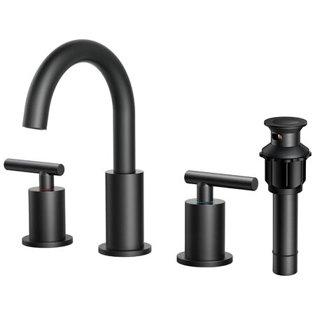 Griferia de Baño y Cocina Negro Mate Rieti Doble Comando