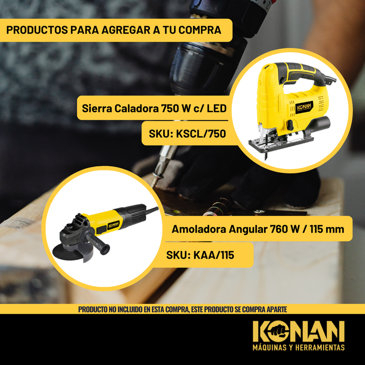 Taladro de Impacto Konan a bateria 12v + maletin - Vista 10