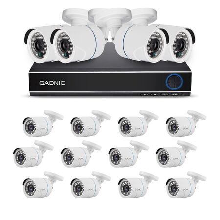 Kit DVR 16 Canales + 16 Cámaras Interior / Exterior IP CCTV Visión Nocturna