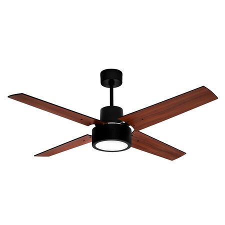 VENTILADOR DE TECHO PROTALIA 3419 NEGRO MADERA CON LUZ - 4607033