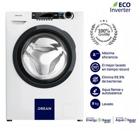 Lavarropas Automatico Drean Inverter Lfdr0814Sb0 8Kg